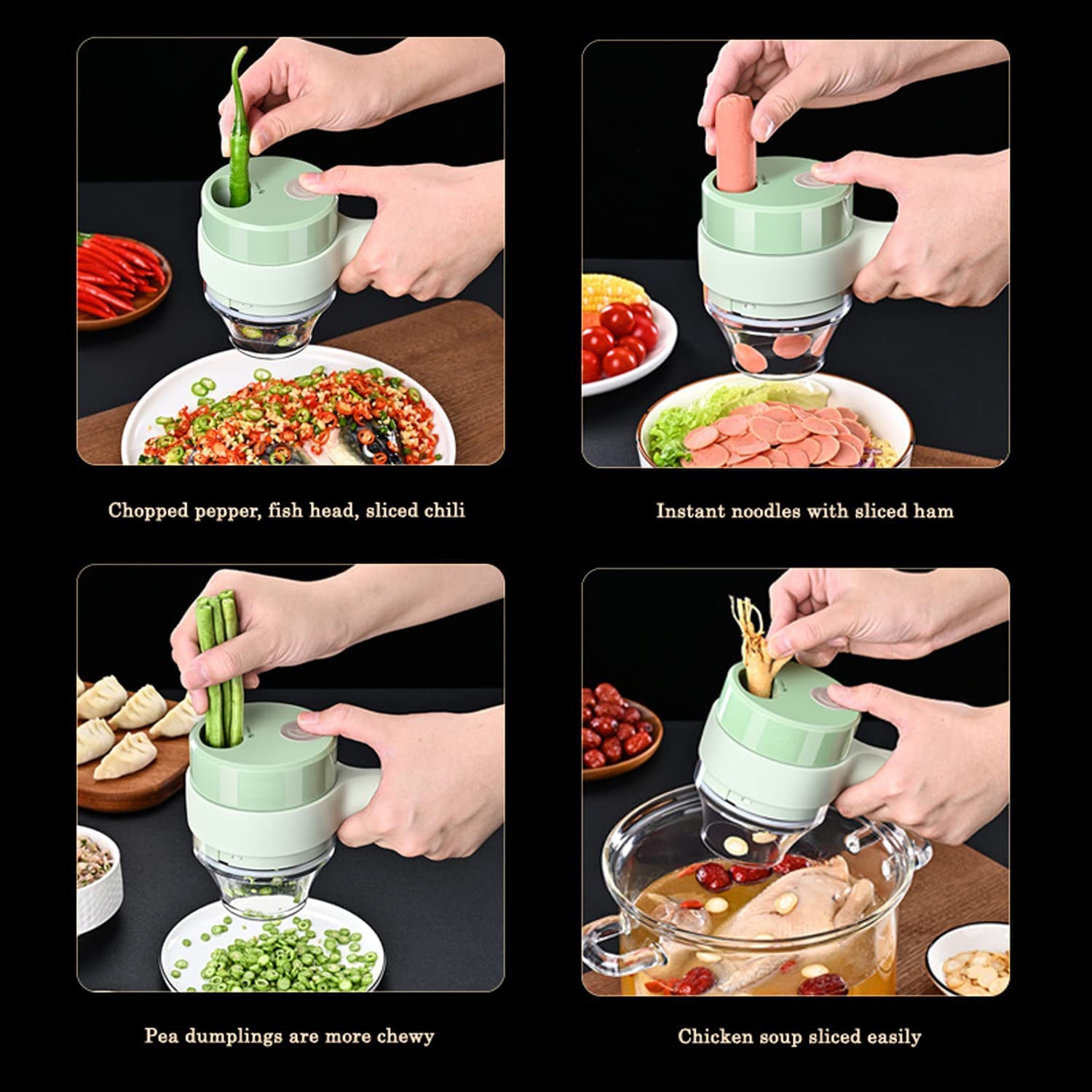 4 in 1 Portable Vegetable Chopper & Cutter