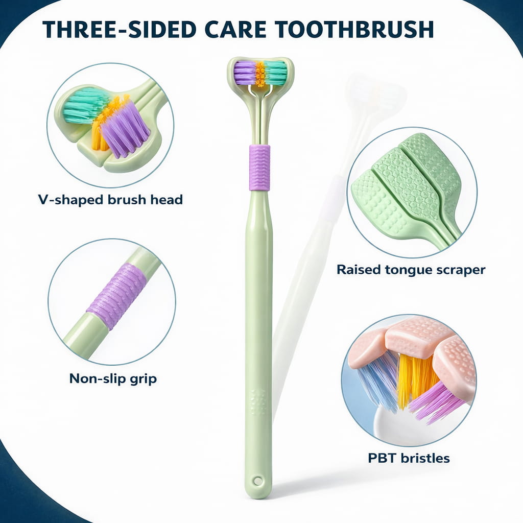 Triple Head Toothbrush – Converge Pakistan