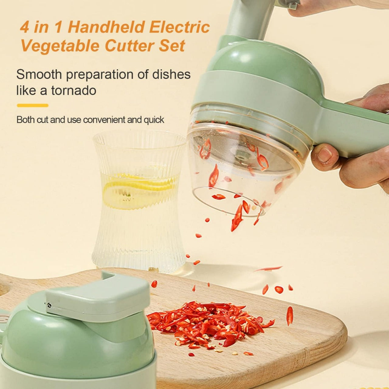 4 in 1 Portable Vegetable Chopper & Cutter